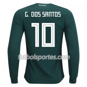 Camisetas México G.Dos Santos 10 Primera Equipacion Mundial 2018 Manga Larga
